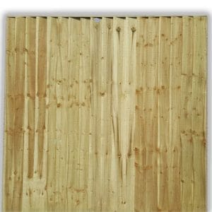 Green Pressure Treated Feather-edge Fence Panels